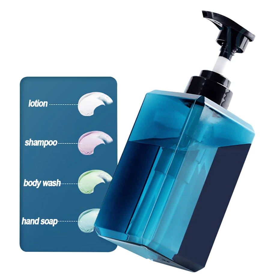 1000ml Square Shampoo Dispenser Refillable Empty Pump Lotion Bottle Shampoo Conditioner Body Wash Dispense Soap Container