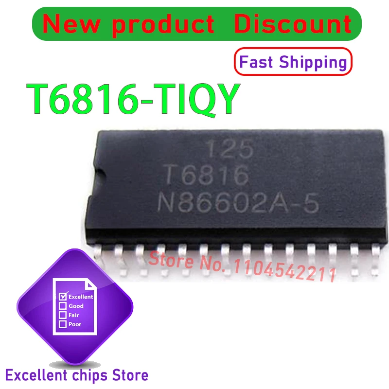 (2-10 stuks) 100% Nieuwe T6816 T6816-TIQY SOP-28 IC Chipset