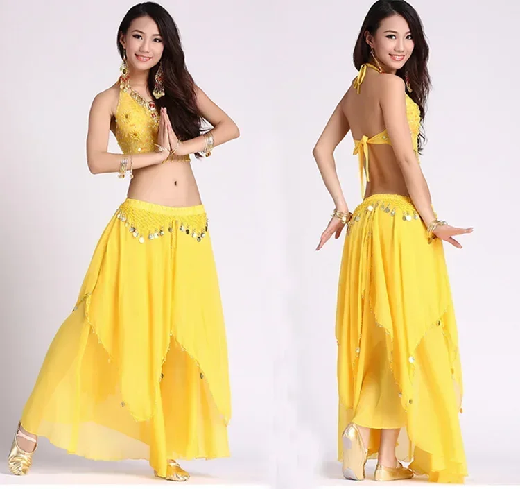 

2pcs Set Women Belly Dance Costumes For Adult India Stage Gypsy Costumes Woman Bellydance Egypt Belly Dancing Suit For Women