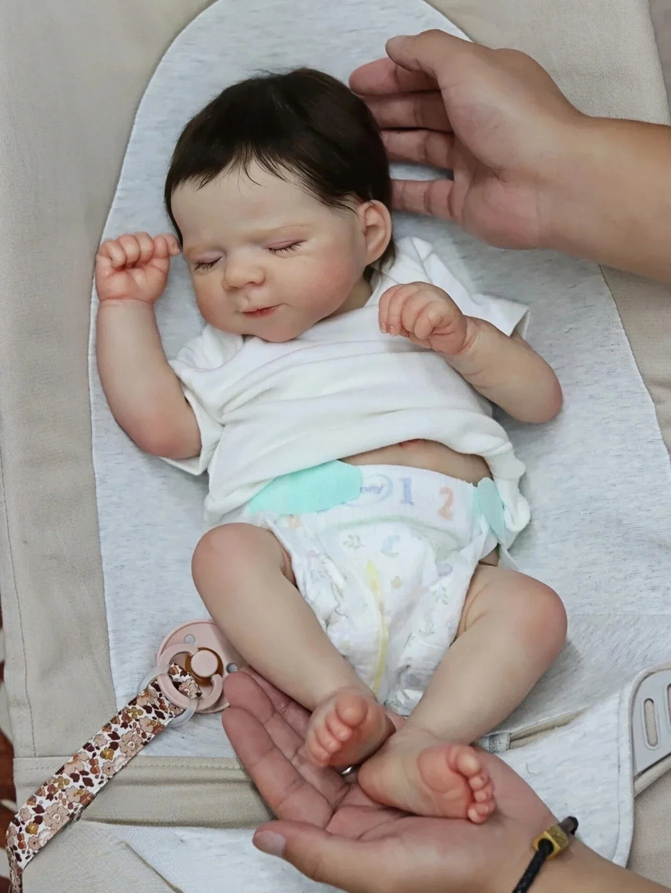 

Risbecko 19-дюймовая уже окрашенная готовая кукла реборн-ручная работа Reborn Preemie Baby, игрушка для новорожденных, подарок, куклы для девочек