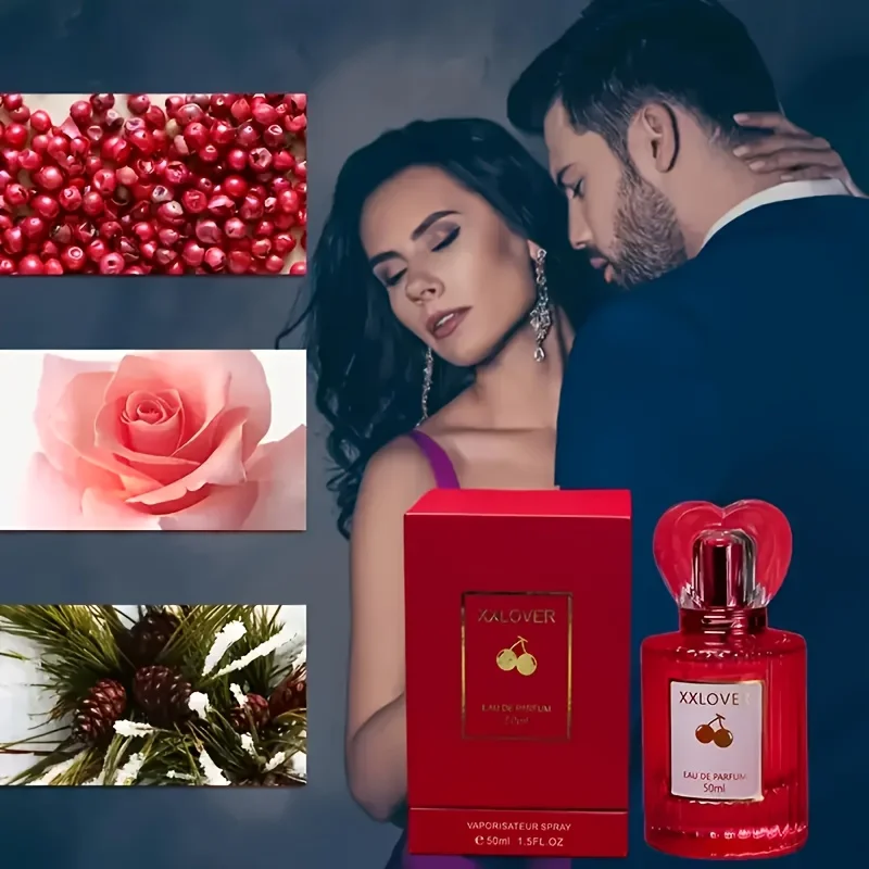 Women's perfume, elegant flower and cherry fragrance, lasting for 8-10 hours. Suitable for daily dating use. A special surprise gift designed specifically for Valentine's Day to give to your girlfriend