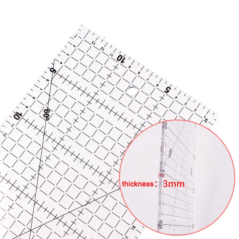 30 * 15 cm Patchwork Ruler Quilting Tools Acrylic Transparent Ruler Scale Manual fabric DIY manual sewing template ruler