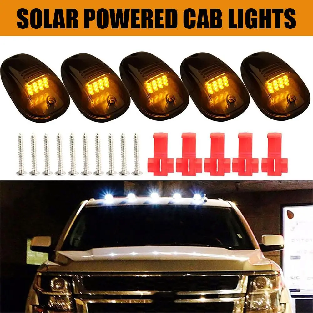 5PCS Amber/White Cab Roof Light Marker Light Waterproof Dustproof for Ford Beast Pickup Truck