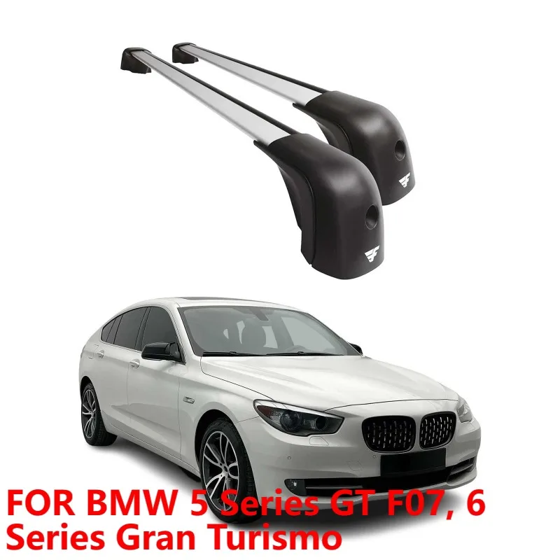 

Багажники на крышу для BMW 5 серии GT F07 и для 6-й серии Gran Turismo 2010-2019, алюминиевый серебристый