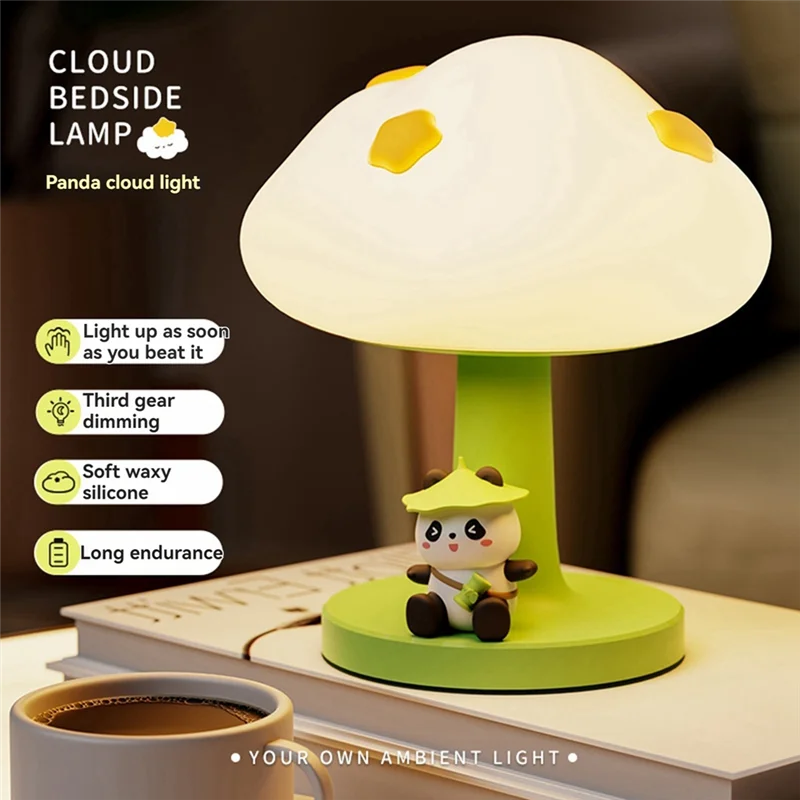 LICE-Cloud Panda Night Light مصباح بجانب السرير للأطفال مصباح بجانب السرير للفتيات هدية جو ضوء ليلي