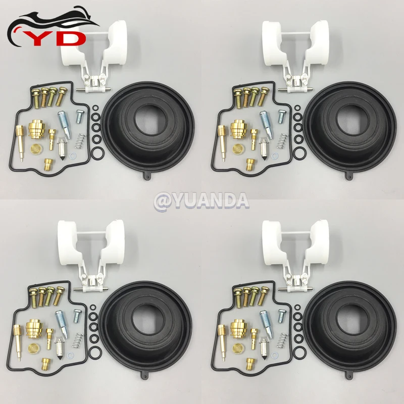 

4Sets For KAWASAKI Zx6R Zx600 ZZR600 1990-1995 Motorcycle Carburetor Repair Kit Diaphragm Float