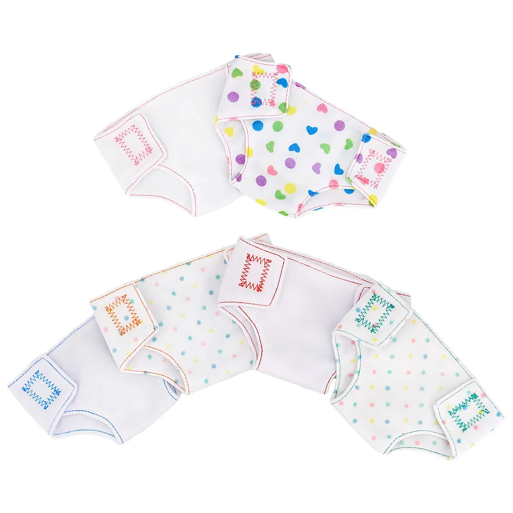 

6 Pcs Clothes for Dolls Baby Accessories Nappies Diapers Toys Girls