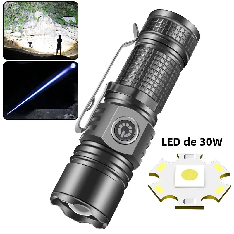 1200lm-30w-led-lanterna-tatica-usb-c-chapeu-clipe-correndo-farol-zoom-pesca-holofote-acampamento-ao-ar-livre-lanterna-de-emergencia