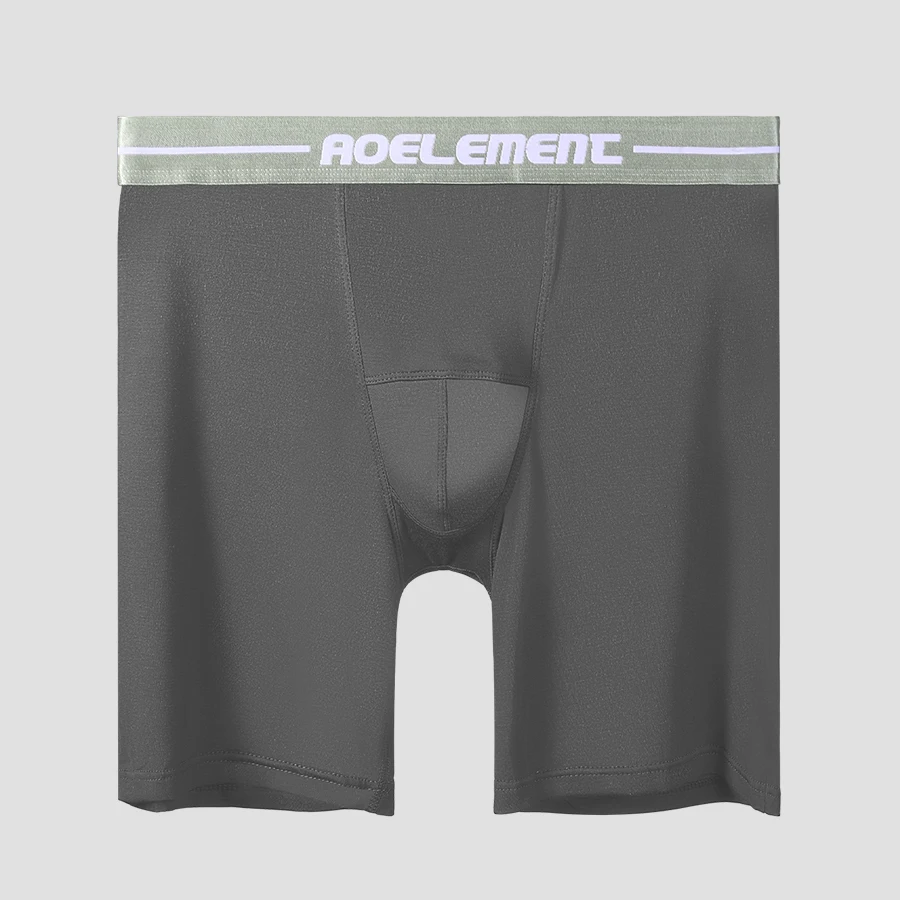 Men\'s underwear men\'s boxer briefs lengthened and enlarged anti-wear leg boxer briefs bottoms sports breathable pants