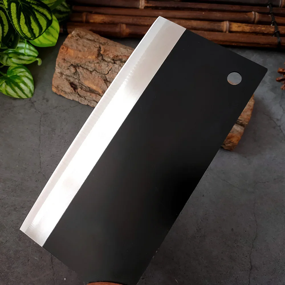 Chinese Cleaver Butcher Knife Meat Vegetable Knife Stainless Steel Bone Chopping Slicing With Wooden Handle Chef Kitchen Machete