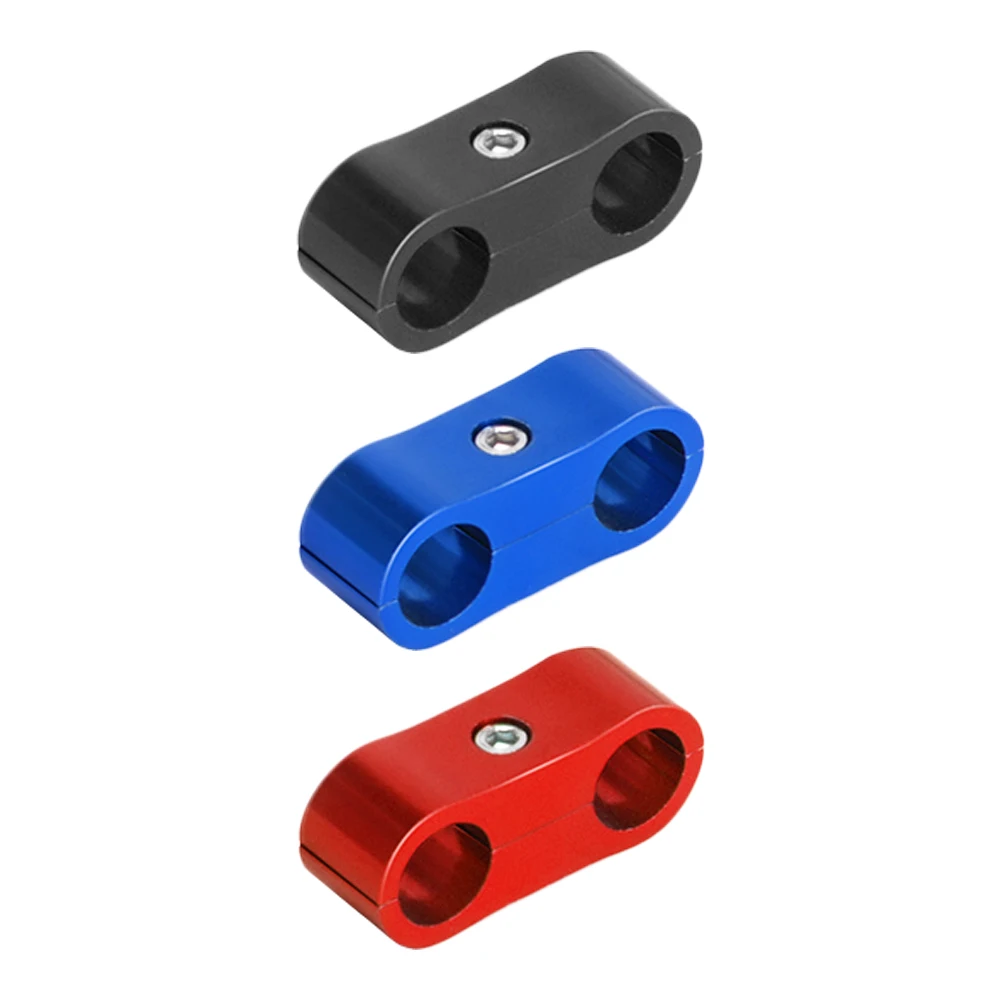 1 pcs Hose Separator Clamp AN4 Aluminum Alloy For Various Vehicle Models Car Accessories Black/ Blue/ Red