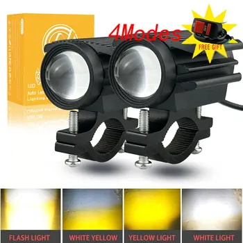 نورجوس-مصباح أمامي ليد للدراجات النارية ، مصباح ضباب ، مصابيح ، إضاءة مساعدة ، هوندا ، ياماها ، سوزوكي ، بطل ، إيطاليكا ، جاوا ، بي دبليو ، 12 فولت ، 24 فولت ، 2 * * *