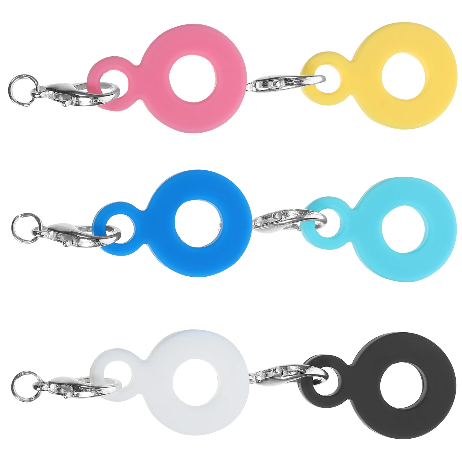

6pcs Drinking Straw Pendant Reusable Silicone Decor Cute Straw Hanging Ornaments Easy Clean Non Slip Bar Accessories