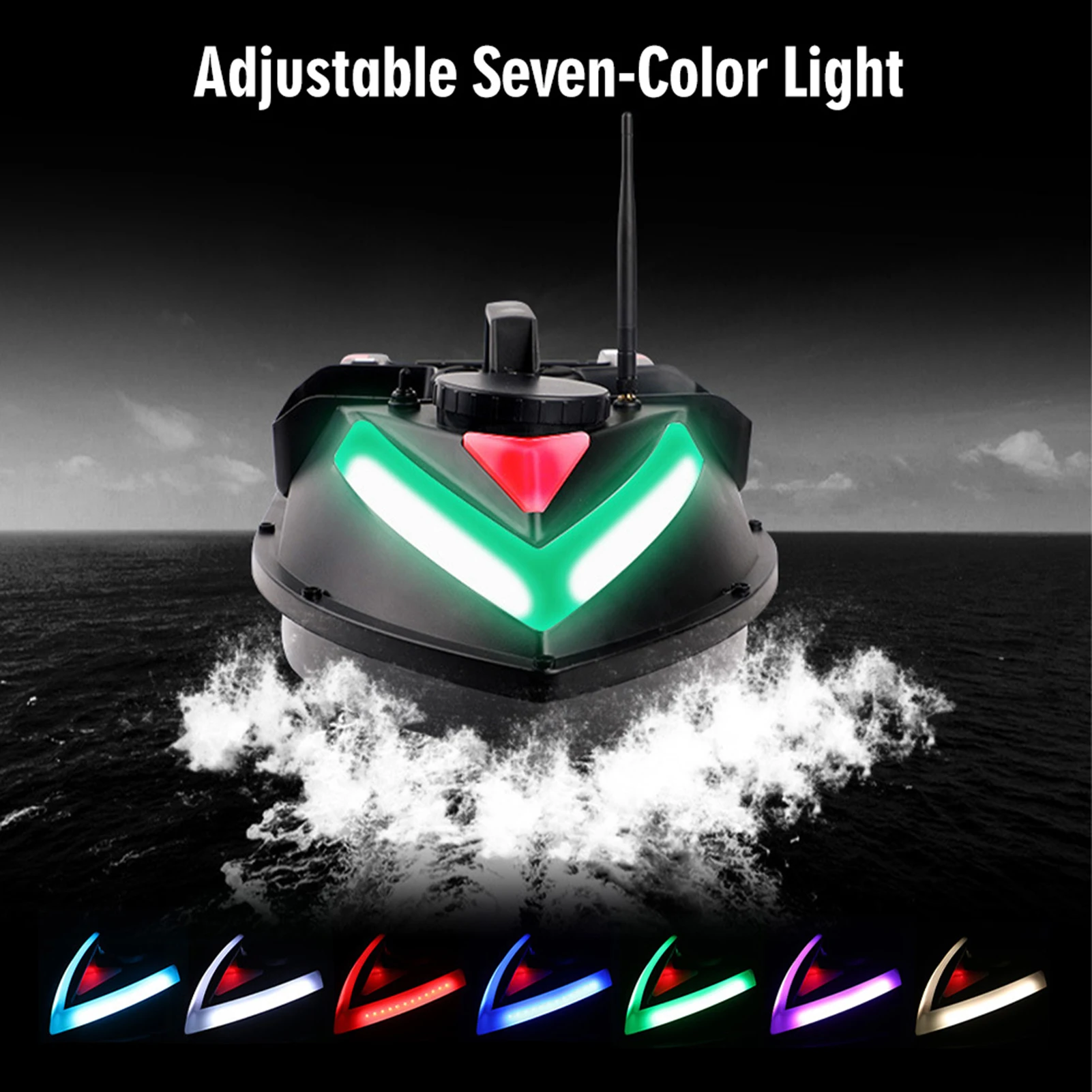 RC Fishing Lure Boat 500m Remote Control Fishing Bait Boat GPS Auto Return Water Resistant Nesting Boat with Double Motors