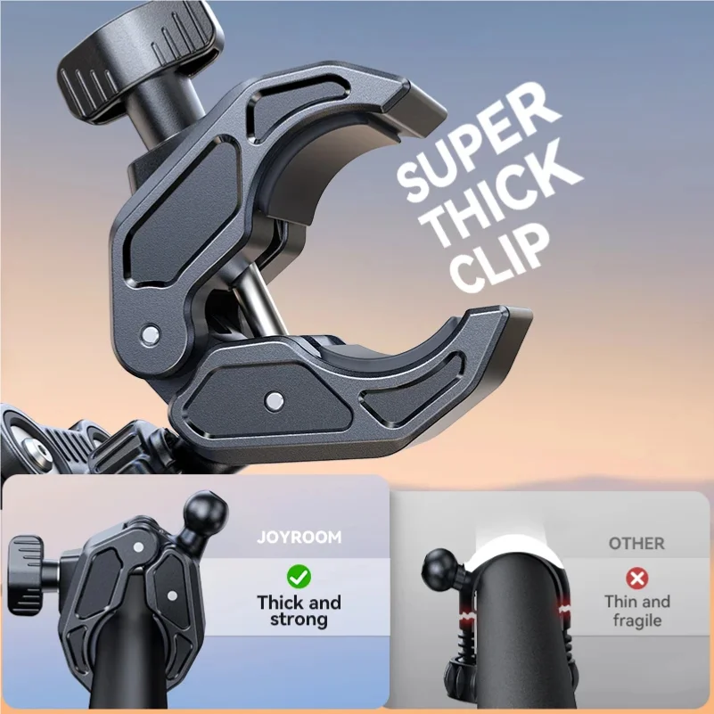 Support de téléphone pour moto, double amortisseur de vibrations, support universel pour vélo, pour téléphones de 4,7'' à 7''