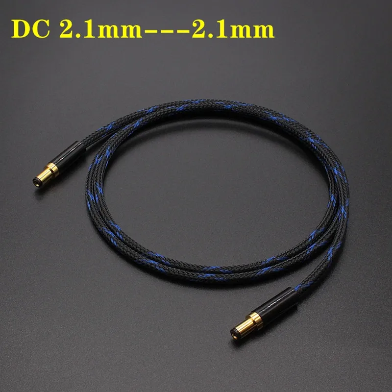 Hifi DC output power cable wire line 6N OCC custom DC line 1.35 1.7 voltage stabilized male plug 2.5 silver plated wire 2.1