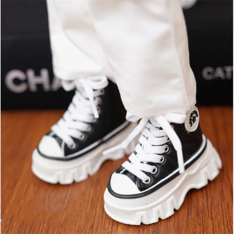 Buty dla lalek BJD dla lalek 1/4, buty codzienne MSD MDD, czarne, białe, niebieskie, różowe, wysokie trampki, akcesoria dla lalek, prezent DIY