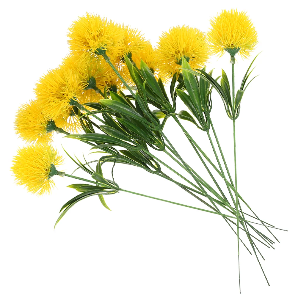 

12 Pcs Artificial Dandelion Simulated Decoration Fake Flowers for Outdoors Elegant Dandelions Faux Plastic Office Plant