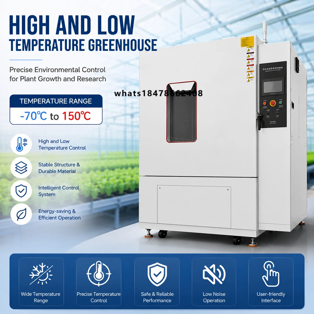 High and Low Temperature Greenhouse Intelligent Climate Control Cabinet for Seed Germination and Tissue Culture