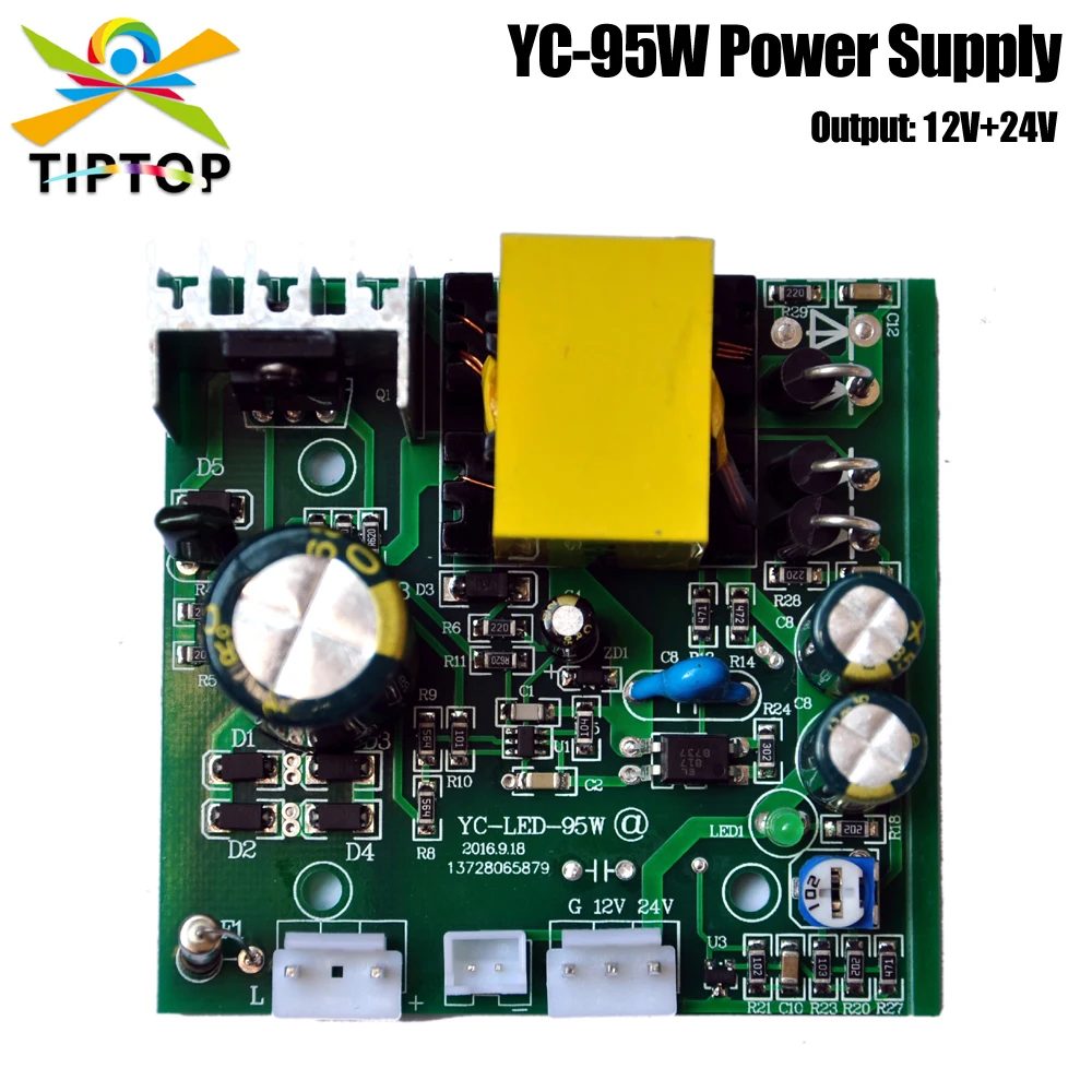 

TIPTOP YC-LED-95W Power Supply For Mini Led Moving Head Light Freeshipping 7x10W/7x12W RGBW 4IN1 Color Mixing 12V/24V