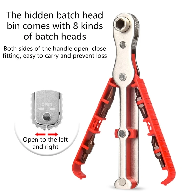 Set Obeng Ratcheting Mini Obeng Sudut Kanan Obeng 1/4 Inci Dropship