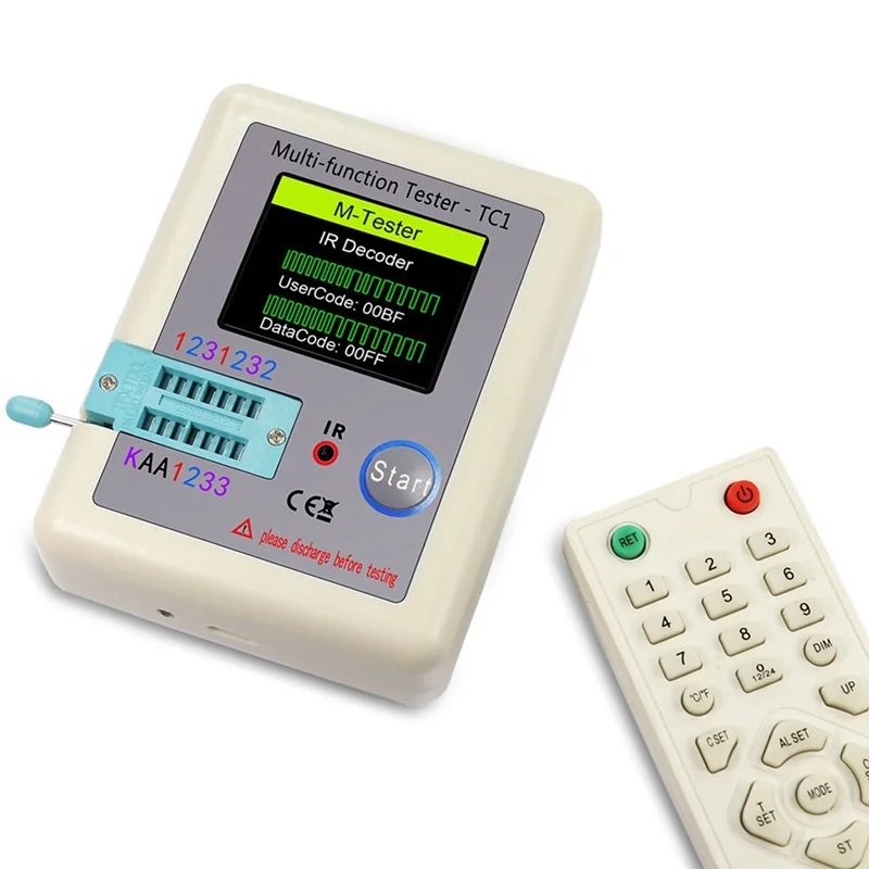 LCR-TC1 TC1 عرض متعدد الوظائف TFT الخلفية الترانزستور تستر ل صمام ثنائي ثلاثي مكثف المقاوم الترانزستور