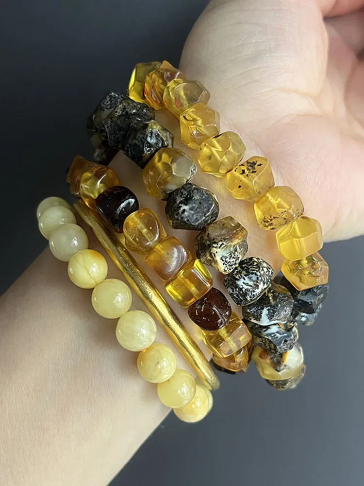 Natuurlijke Amber Armbanden voor Gift Unieke Cool Zwarte Kralen Originele Medische Speciale Steen 2026 Nieuwe Diy Healing Sieraden Groothandel