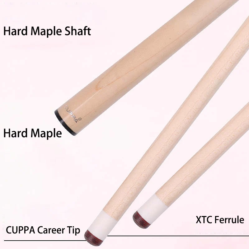 New Arrival CUPPA Ladies Billiard Cue Pool Cue Career Tip 12.5mm Tip Size Hard Maple Shaft Slow 8 Teeth Joint Pool Cue Stick