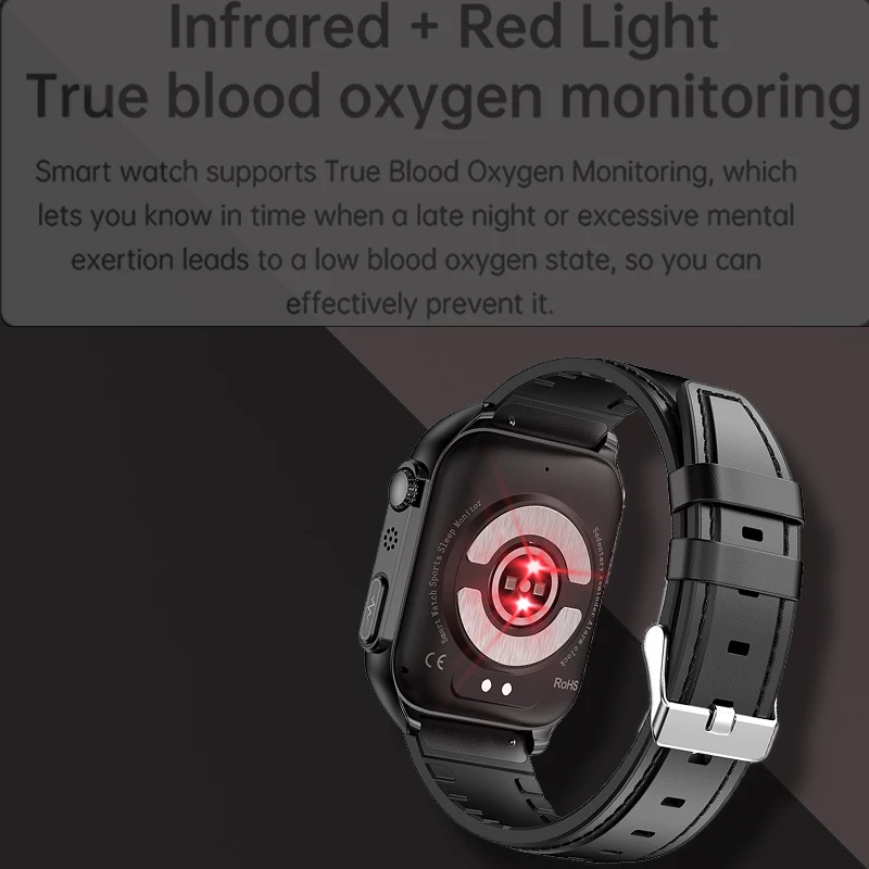 2024 New Blood Glucose Smart Watch Men\'s Bluetooth Call Watches ECG+PPG Blood Pressure Measurement Sport Smartwatch Men Woman