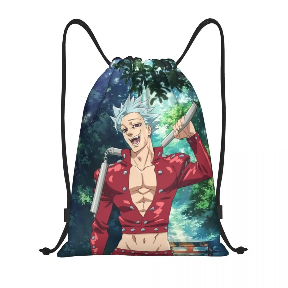 

Anime The Seven Deadly Sins Backpacks Fashion Drawstring Bags Sports Bag Book Bags for Travel Students