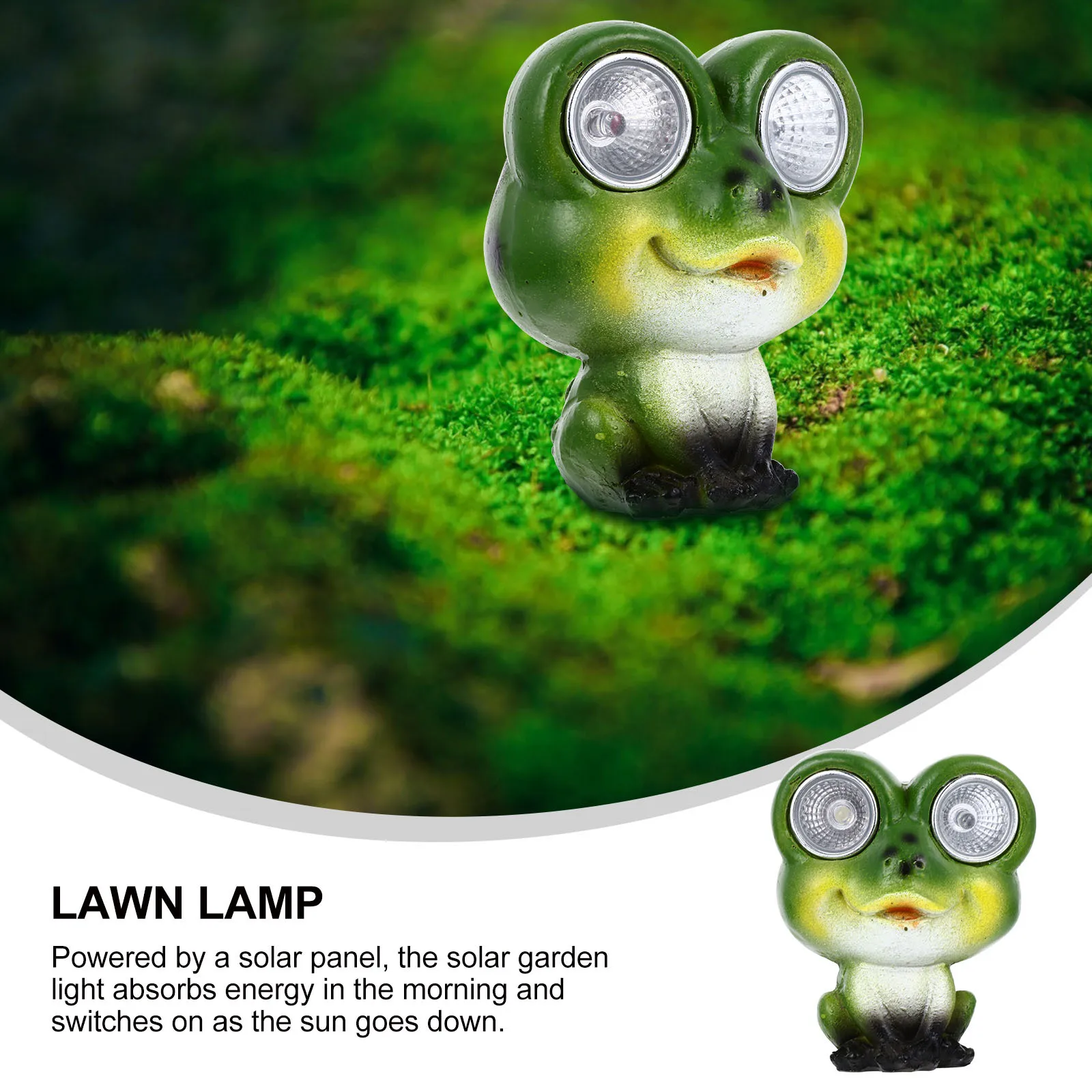 Resina arte artesanato solar sapos lâmpada verde jardim luzes solares ao ar livre pátio caminho gramado iluminação decorativa lâmpada do gramado