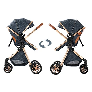Wózek dziecięcy 2 w 1 z funkcją skręcania kierunku jazdy, z daszkiem, szybkie składanie, bez fotelika samochodowego, wózek podróżny dla niemowląt, wózek dla noworodka.