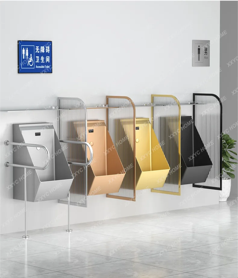 

LLHotel stainless steel integrated induction urinal wall-mounted men's bathroom urinal household urinal
