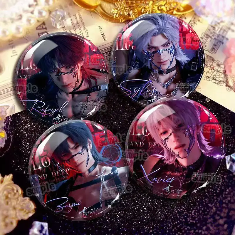 

Love and Deepspace Sylus Caleb Xavier Rafayel Zayne Anime Peripherals Creative Personality Cartoon Two-dimensional Brooch Gifts