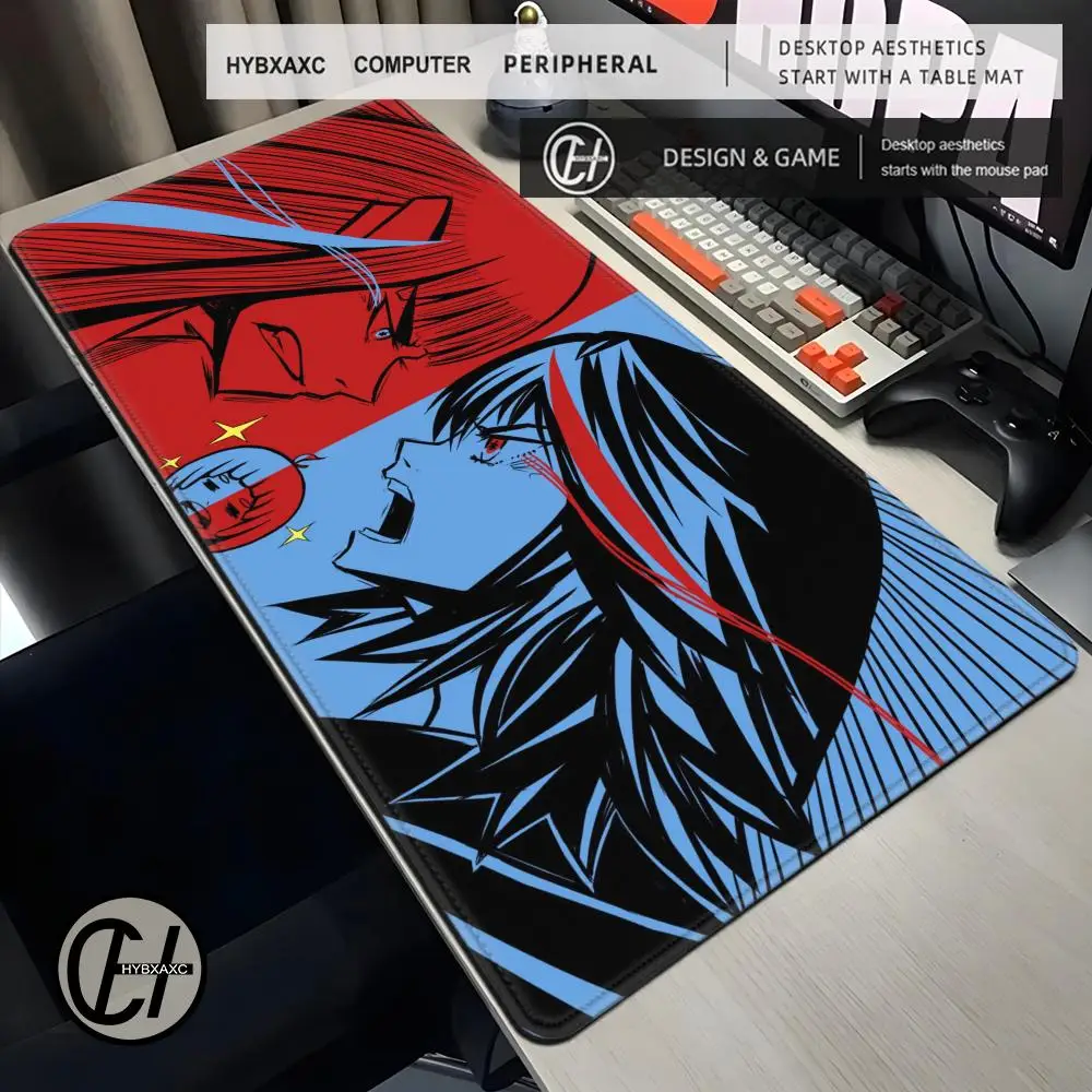 Anime Kill La Kill Desk Mouse Pad Cute Matoi Ryuuko HD Desk Pad HYBXAXC Extended Gaming Keyboard Mats Large XXL Gamer Mousepad