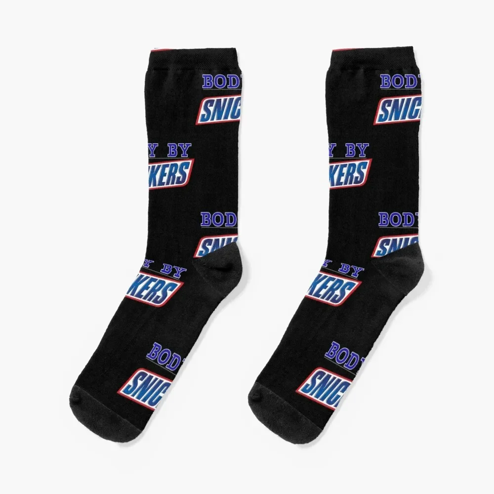 

BODY BY SNICKERS Socks funny gifts basketball Socks For Girls Men's