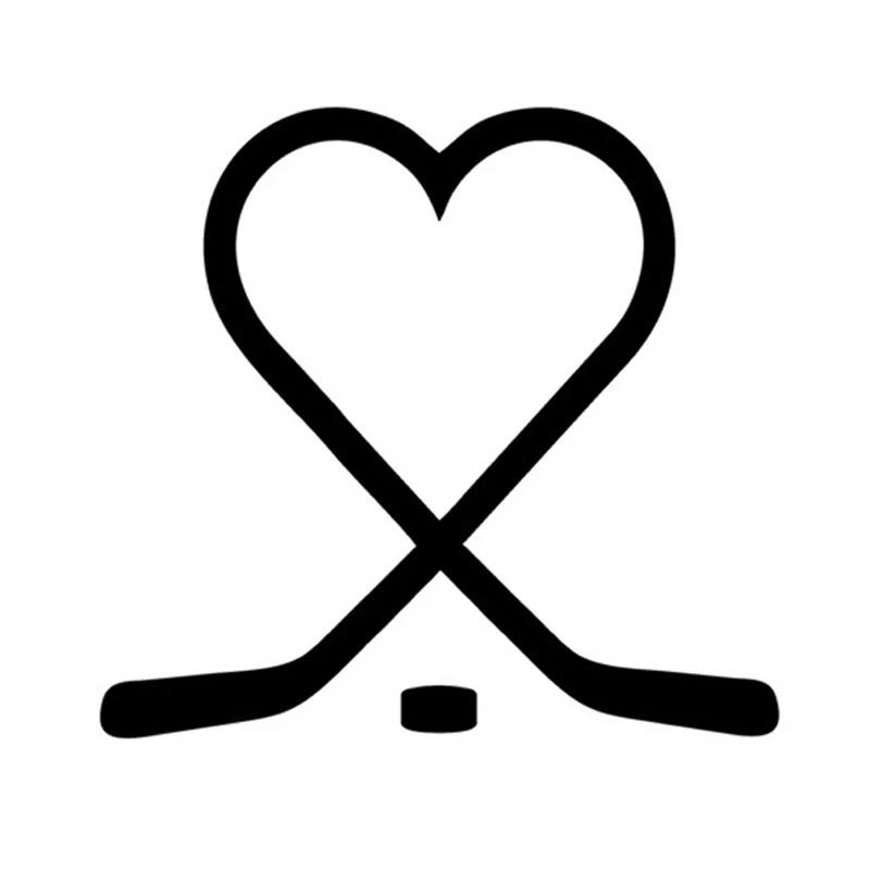 

Love Ice Hockey Creative Car Stickers Decals Styling Fashion Body Decoration Anti-UV Window Windshield Accessories
