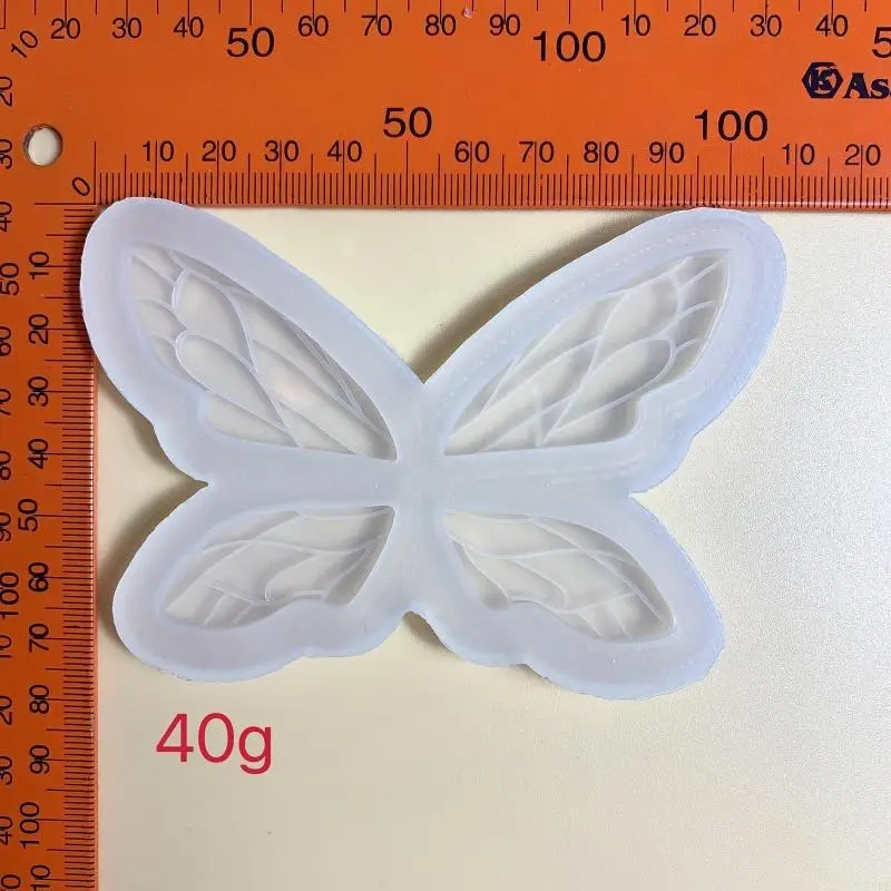 C1FE การตกแต่งซิลิโคนแวววาวสำหรับผีเสื้อ Elf Wings Keychain Mold Diy Pendan