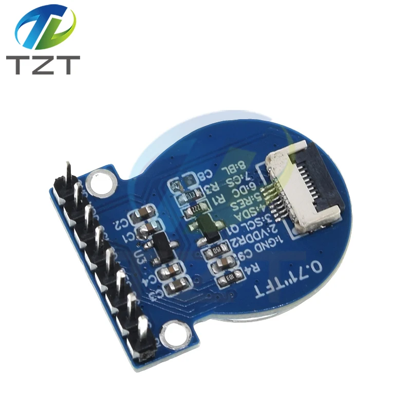 TZT TFT-scherm 0,71 inch TFT LCD-displaymodule Ronde RGB 160 * 160 GC9A01 Driver 8PIN SPI-interface 160x160 PCB voor Arduino