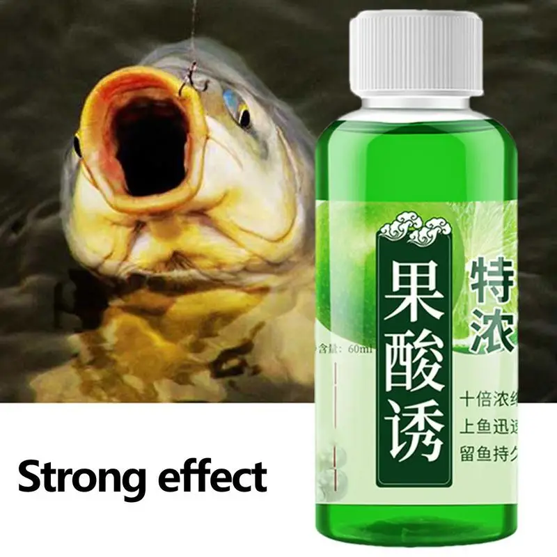 60ml Strong Fish Attractant Concentrated Red Worm Liquid Fish Bait Additive High Concentration FishBait for Trout Cod Carp Bass