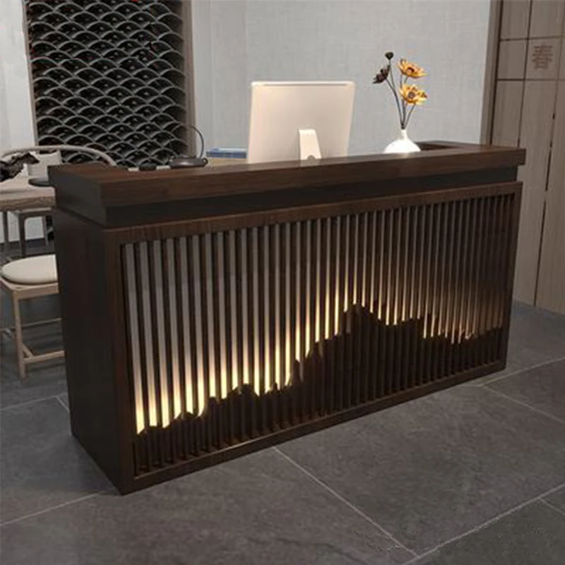 

Modern Luxury Reception Counter Clinic Beauty Barbecue Checkout Reception Counter Cosmetic Shop Toonbank Receptie Furniture