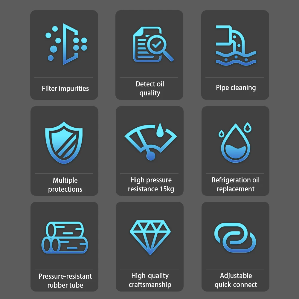 ضاغط تكييف الهواء للسيارات، فلتر زيت، محلل زيت التبريد، منقي حشو زيت التبريد