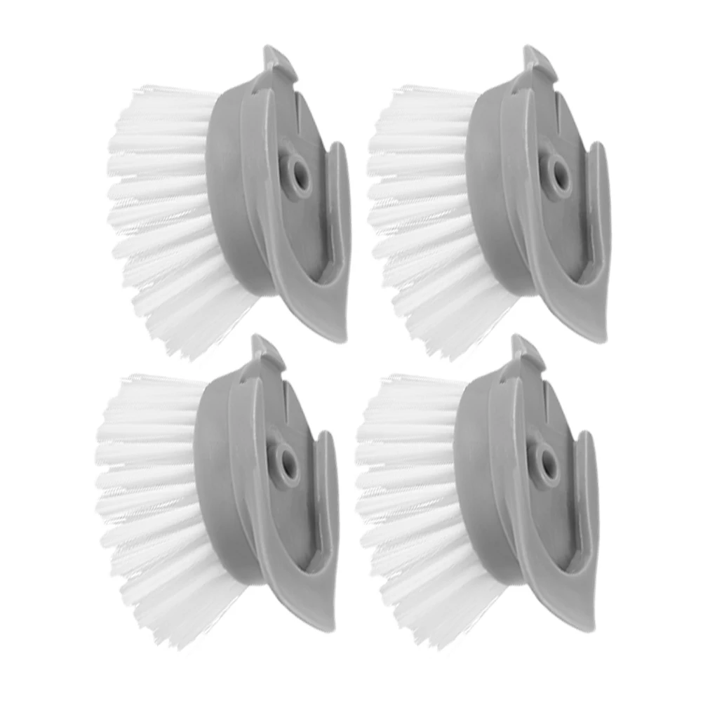 

4 Pcs Pot Washing Replacement Brush Heads Dish Soap Scrubber Hydraulic Design Efficient Cleaning Durable Plastic Easy Storage