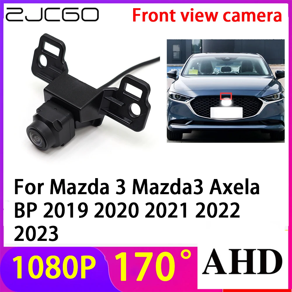 

ZJCGO AHD 1080P LOGO Car Parking Front View Camera Waterproof for Mazda 3 Mazda3 Axela BP 2019 2020 2021 2022 2023