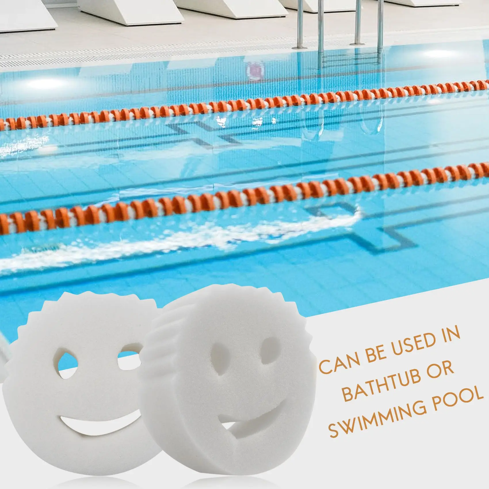 

40PCS Oil Absorbing Sponge Swimming Pool Hot Tub And Spa Round Face Absorb Sludge Dirt And Scum Maintenance Kit-A74P