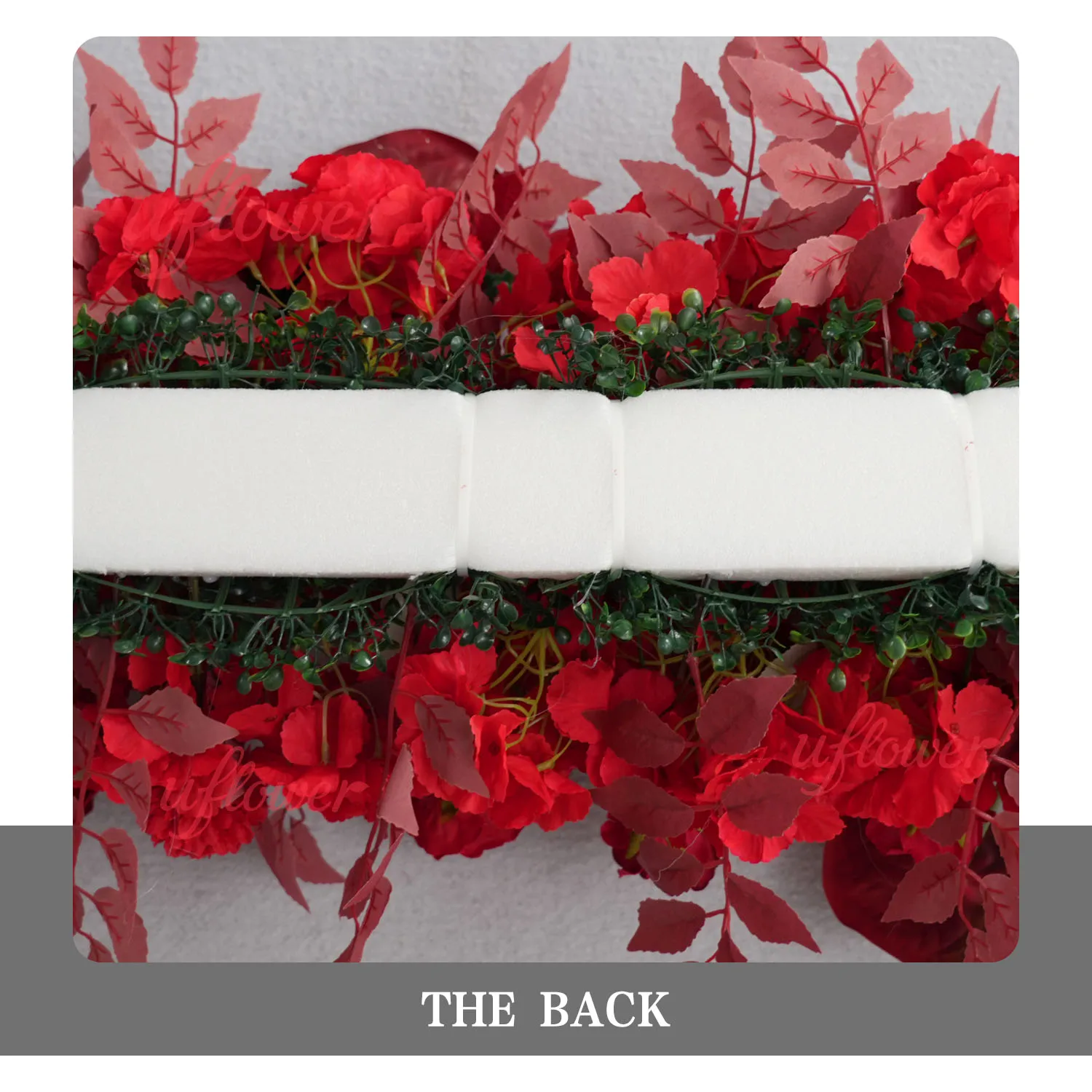 Uflower الأحمر زهرة صف الزفاف قوس الزخرفية خلفية الجدول محور الحدث الدعامة الطابق الطريق الحدث تشكيلة زهور #6