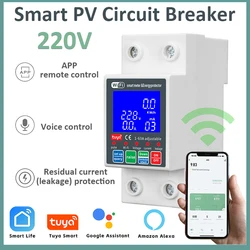 63A  220V WiFi Smart Earth Leakage Over Under Voltage Protector Relay Device Switch Breaker Smart Circuit Breaker APP Control