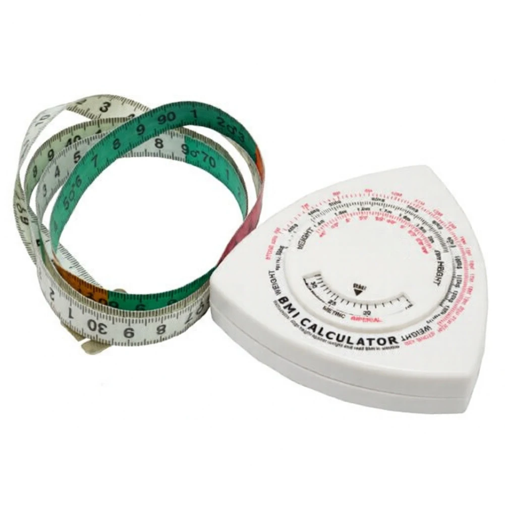 Body Measurement Tape 1.5m with BMI Calculator and Push Button Tape Retraction for Easy Waist and Hip Tracking