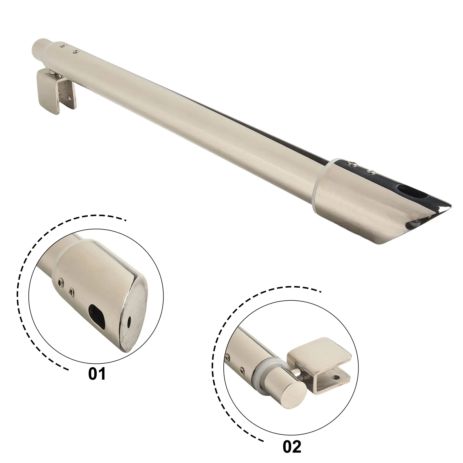 Glass Panel Shower Screen Support Bar Adjustable Length Sturdy Telescopic Design Wet Room Screen Enclosure Glass