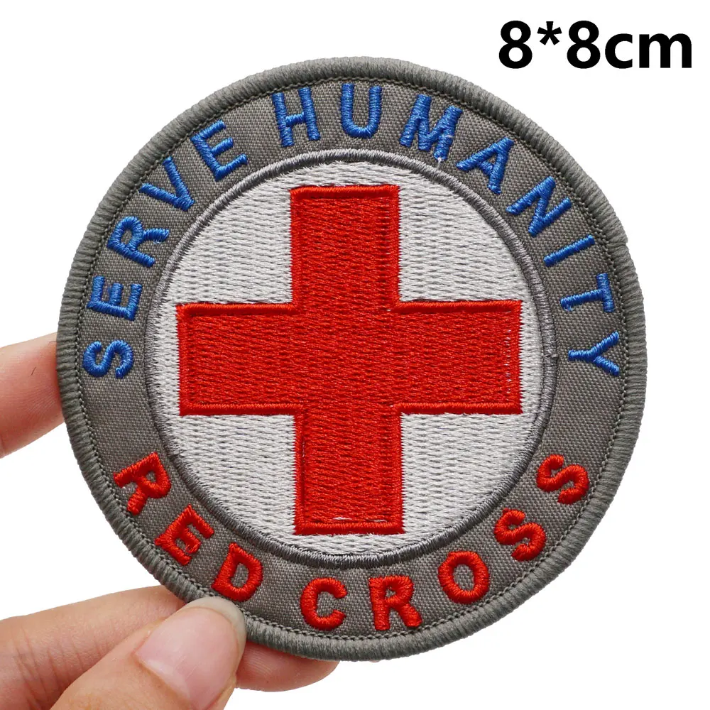 medical treatment Tactical Embroidery Patches for Backpacks and Clothing military Accessories with Hook backing or iron back